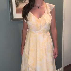 NWT House of Harlow Darma Yellow Floral Wrap Dress